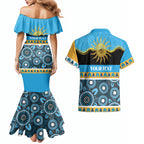 Titans NAIDOC Week Personalised Couples Matching Mermaid Dress and Hawaiian Shirt Aboriginal Torres Strait Islanders Vibe