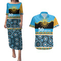 Titans NAIDOC Week Personalised Couples Matching Puletasi and Hawaiian Shirt Aboriginal Torres Strait Islanders Vibe