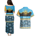 Titans NAIDOC Week Personalised Couples Matching Puletasi and Hawaiian Shirt Aboriginal Torres Strait Islanders Vibe