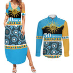 Titans NAIDOC Week Personalised Couples Matching Summer Maxi Dress and Long Sleeve Button Shirt Aboriginal Torres Strait Islanders Vibe