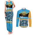 Titans NAIDOC Week Personalised Couples Matching Tank Maxi Dress and Long Sleeve Button Shirt Aboriginal Torres Strait Islanders Vibe