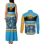 Titans NAIDOC Week Personalised Couples Matching Tank Maxi Dress and Long Sleeve Button Shirt Aboriginal Torres Strait Islanders Vibe
