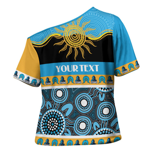 Titans NAIDOC Week Personalised Cross Shoulder Shirt Aboriginal Torres Strait Islanders Vibe