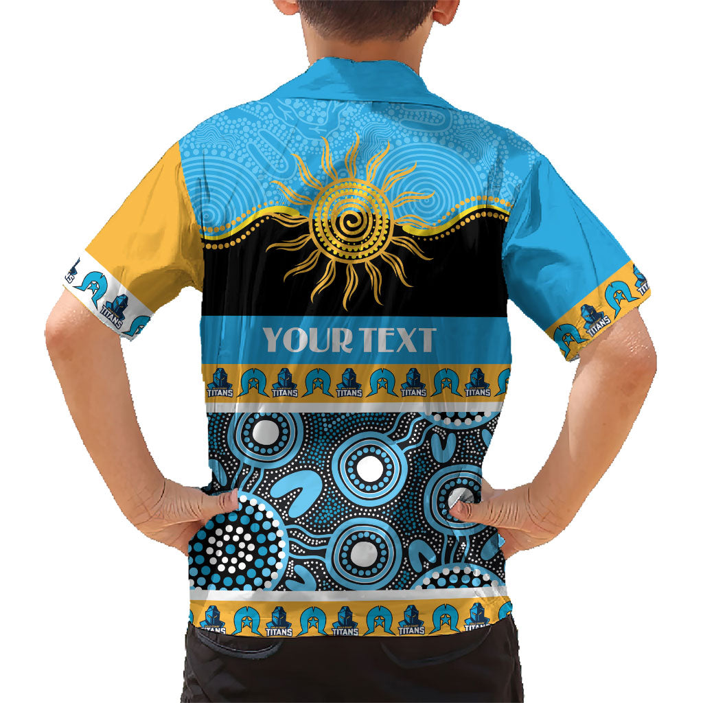 Titans NAIDOC Week Personalised Family Matching Long Sleeve Bodycon Dress and Hawaiian Shirt Aboriginal Torres Strait Islanders Vibe