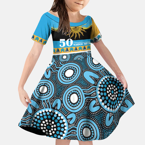 Titans NAIDOC Week Personalised Family Matching Mermaid Dress and Hawaiian Shirt Aboriginal Torres Strait Islanders Vibe