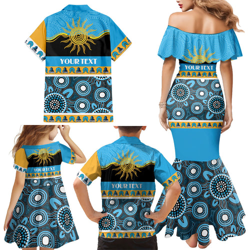 Titans NAIDOC Week Personalised Family Matching Mermaid Dress and Hawaiian Shirt Aboriginal Torres Strait Islanders Vibe
