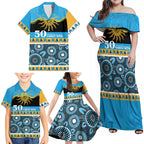 Titans NAIDOC Week Personalised Family Matching Off Shoulder Maxi Dress and Hawaiian Shirt Aboriginal Torres Strait Islanders Vibe