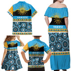 Titans NAIDOC Week Personalised Family Matching Off Shoulder Maxi Dress and Hawaiian Shirt Aboriginal Torres Strait Islanders Vibe