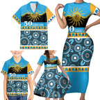 Titans NAIDOC Week Personalised Family Matching Short Sleeve Bodycon Dress and Hawaiian Shirt Aboriginal Torres Strait Islanders Vibe