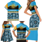 Titans NAIDOC Week Personalised Family Matching Short Sleeve Bodycon Dress and Hawaiian Shirt Aboriginal Torres Strait Islanders Vibe