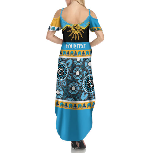 Titans NAIDOC Week Personalised Family Matching Summer Maxi Dress and Hawaiian Shirt Aboriginal Torres Strait Islanders Vibe