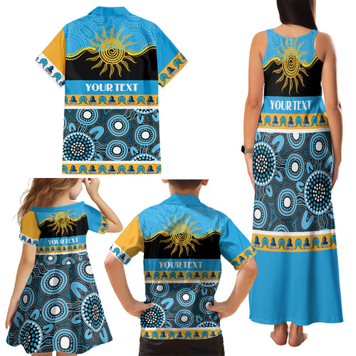 Titans NAIDOC Week Personalised Family Matching Tank Maxi Dress and Hawaiian Shirt Aboriginal Torres Strait Islanders Vibe