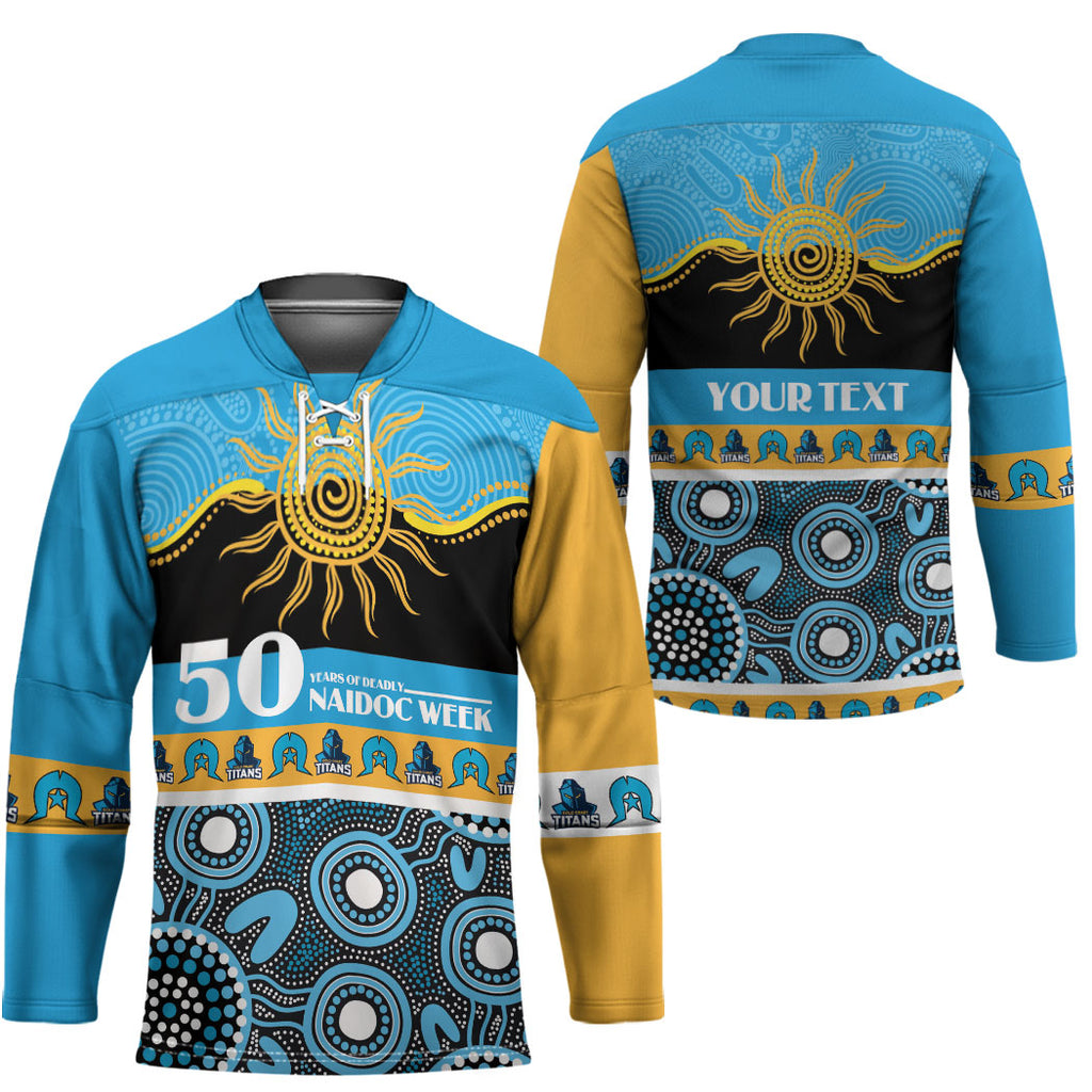 Titans NAIDOC Week Personalised Hockey Jersey Aboriginal Torres Strait Islanders Vibe