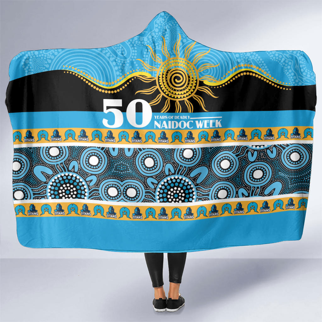 Titans NAIDOC Week Hooded Blanket Aboriginal Torres Strait Islanders Vibe