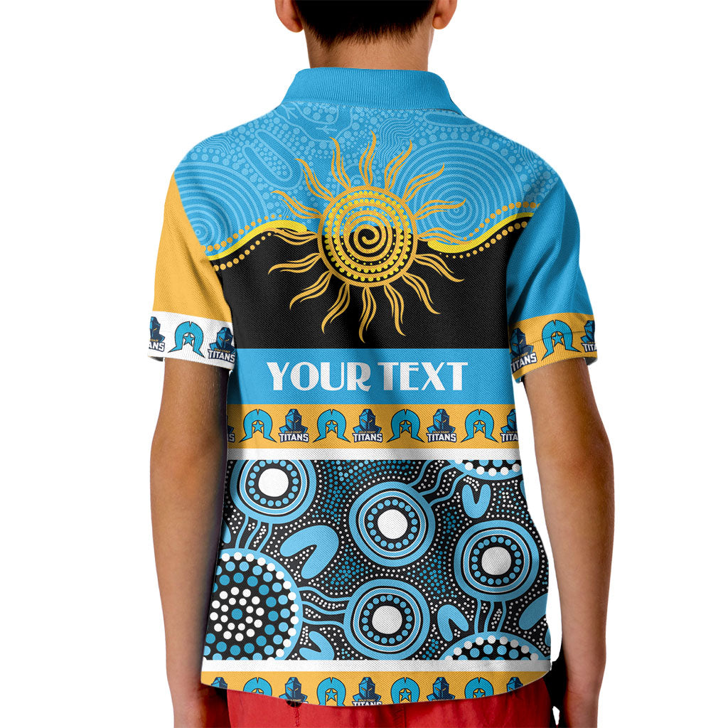 Titans NAIDOC Week Personalised Kid Polo Shirt Aboriginal Torres Strait Islanders Vibe