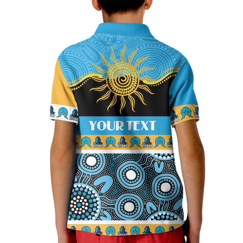 Titans NAIDOC Week Personalised Kid Polo Shirt Aboriginal Torres Strait Islanders Vibe