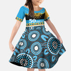 Titans NAIDOC Week Personalised Kid Short Sleeve Dress Aboriginal Torres Strait Islanders Vibe
