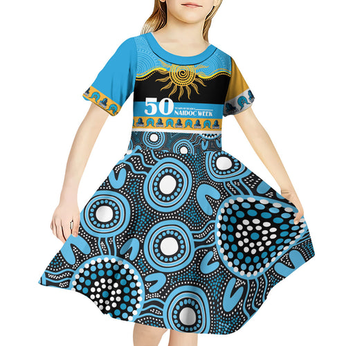 Titans NAIDOC Week Personalised Kid Short Sleeve Dress Aboriginal Torres Strait Islanders Vibe