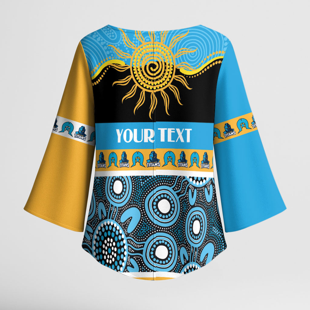 Titans NAIDOC Week Personalised Kimono Sleeve Blouse Aboriginal Torres Strait Islanders Vibe
