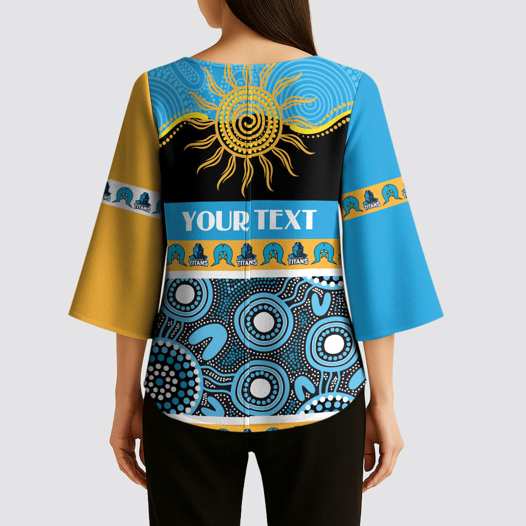 Titans NAIDOC Week Personalised Kimono Sleeve Blouse Aboriginal Torres Strait Islanders Vibe