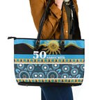Titans NAIDOC Week Leather Tote Bag Aboriginal Torres Strait Islanders Vibe