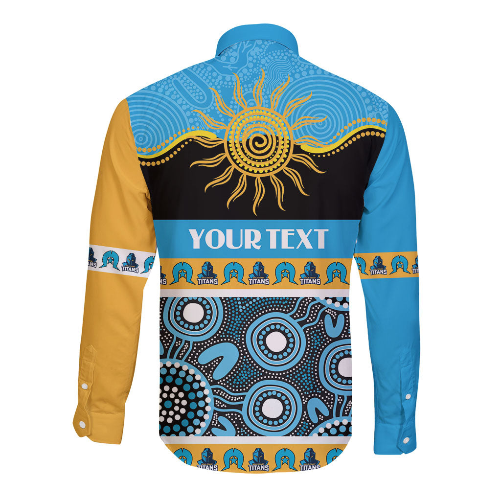 Titans NAIDOC Week Personalised Long Sleeve Button Shirt Aboriginal Torres Strait Islanders Vibe