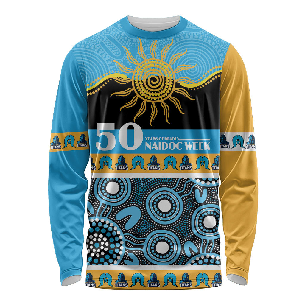 Titans NAIDOC Week Personalised Long Sleeve Shirt Aboriginal Torres Strait Islanders Vibe