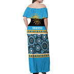 Titans NAIDOC Week Personalised Off Shoulder Maxi Dress Aboriginal Torres Strait Islanders Vibe