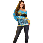 Titans NAIDOC Week Personalised Off Shoulder Sweater Aboriginal Torres Strait Islanders Vibe