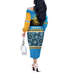 Titans NAIDOC Week Personalised Off The Shoulder Long Sleeve Dress Aboriginal Torres Strait Islanders Vibe