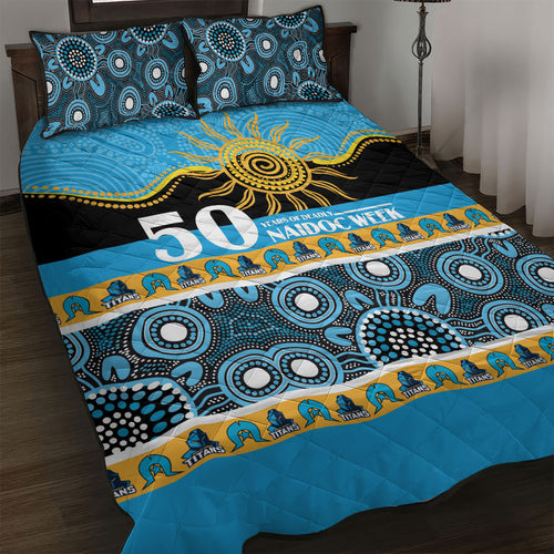 Titans NAIDOC Week Quilt Bed Set Aboriginal Torres Strait Islanders Vibe