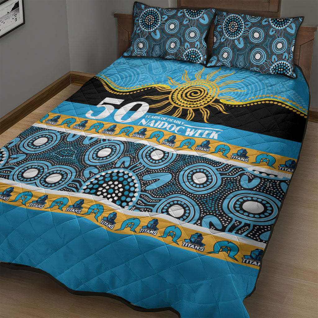 Titans NAIDOC Week Quilt Bed Set Aboriginal Torres Strait Islanders Vibe
