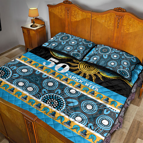 Titans NAIDOC Week Quilt Bed Set Aboriginal Torres Strait Islanders Vibe