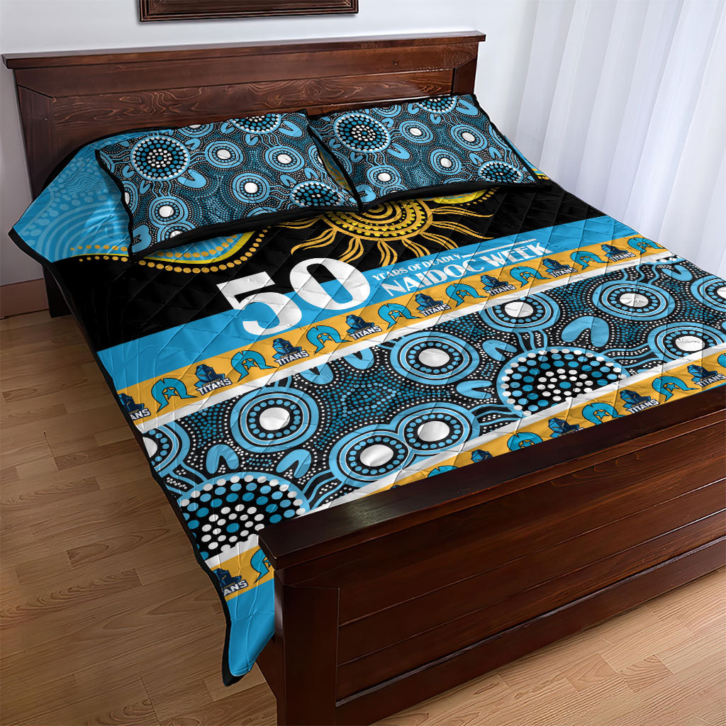 Titans NAIDOC Week Quilt Bed Set Aboriginal Torres Strait Islanders Vibe