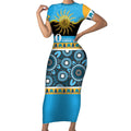 Titans NAIDOC Week Personalised Short Sleeve Bodycon Dress Aboriginal Torres Strait Islanders Vibe