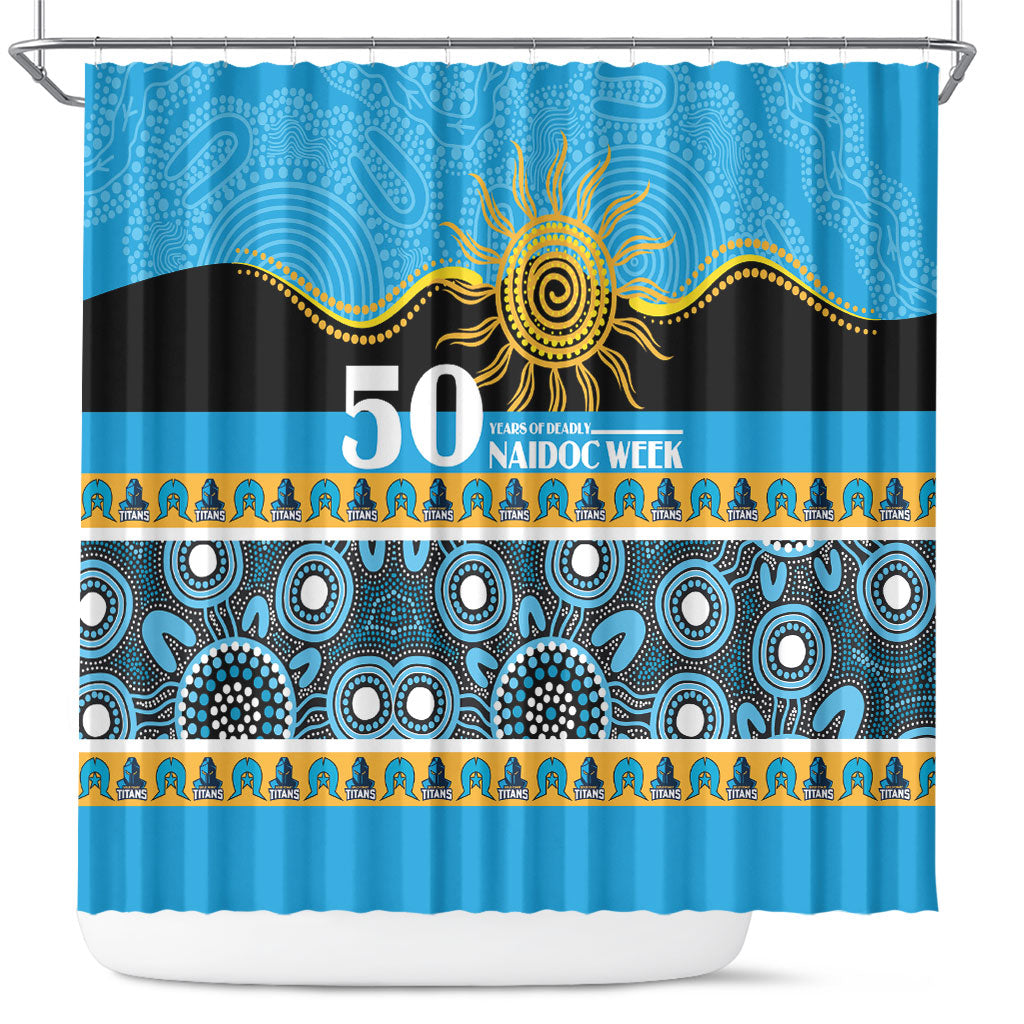 Titans NAIDOC Week Shower Curtain Aboriginal Torres Strait Islanders Vibe