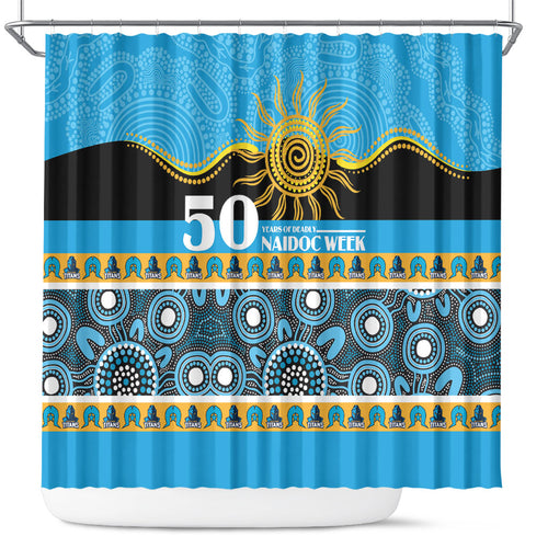 Titans NAIDOC Week Shower Curtain Aboriginal Torres Strait Islanders Vibe