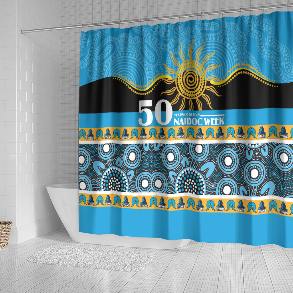 Titans NAIDOC Week Shower Curtain Aboriginal Torres Strait Islanders Vibe
