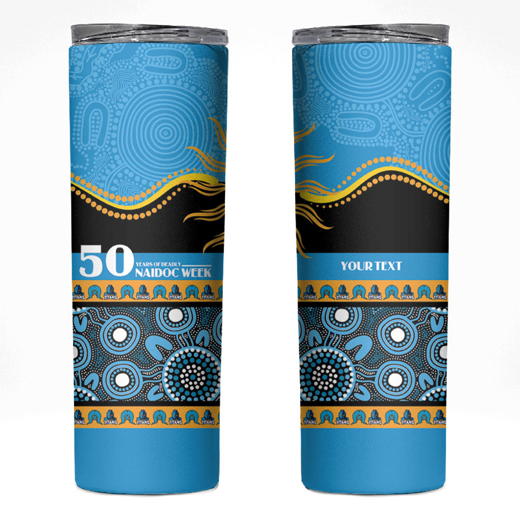 Titans NAIDOC Week Personalised Skinny Tumbler Aboriginal Torres Strait Islanders Vibe