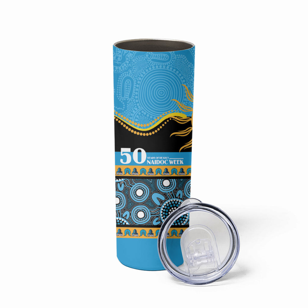 Titans NAIDOC Week Personalised Skinny Tumbler Aboriginal Torres Strait Islanders Vibe
