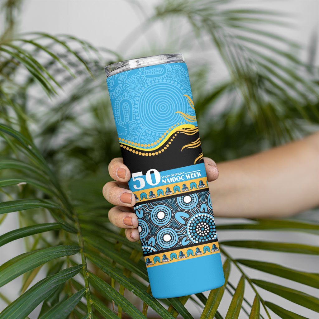 Titans NAIDOC Week Personalised Skinny Tumbler Aboriginal Torres Strait Islanders Vibe