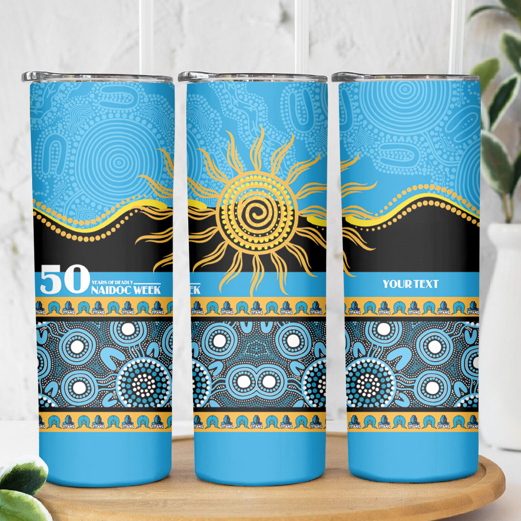 Titans NAIDOC Week Personalised Skinny Tumbler Aboriginal Torres Strait Islanders Vibe
