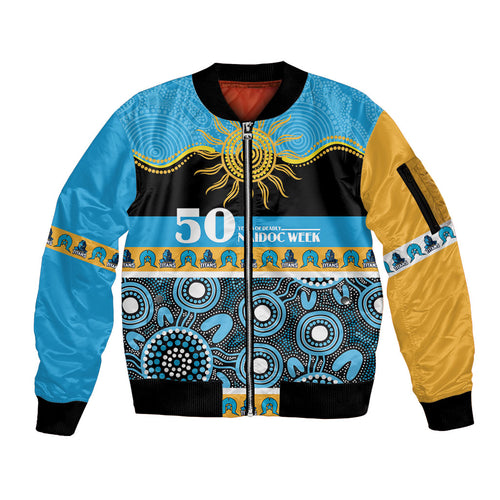 Titans NAIDOC Week Personalised Sleeve Zip Bomber Jacket Aboriginal Torres Strait Islanders Vibe