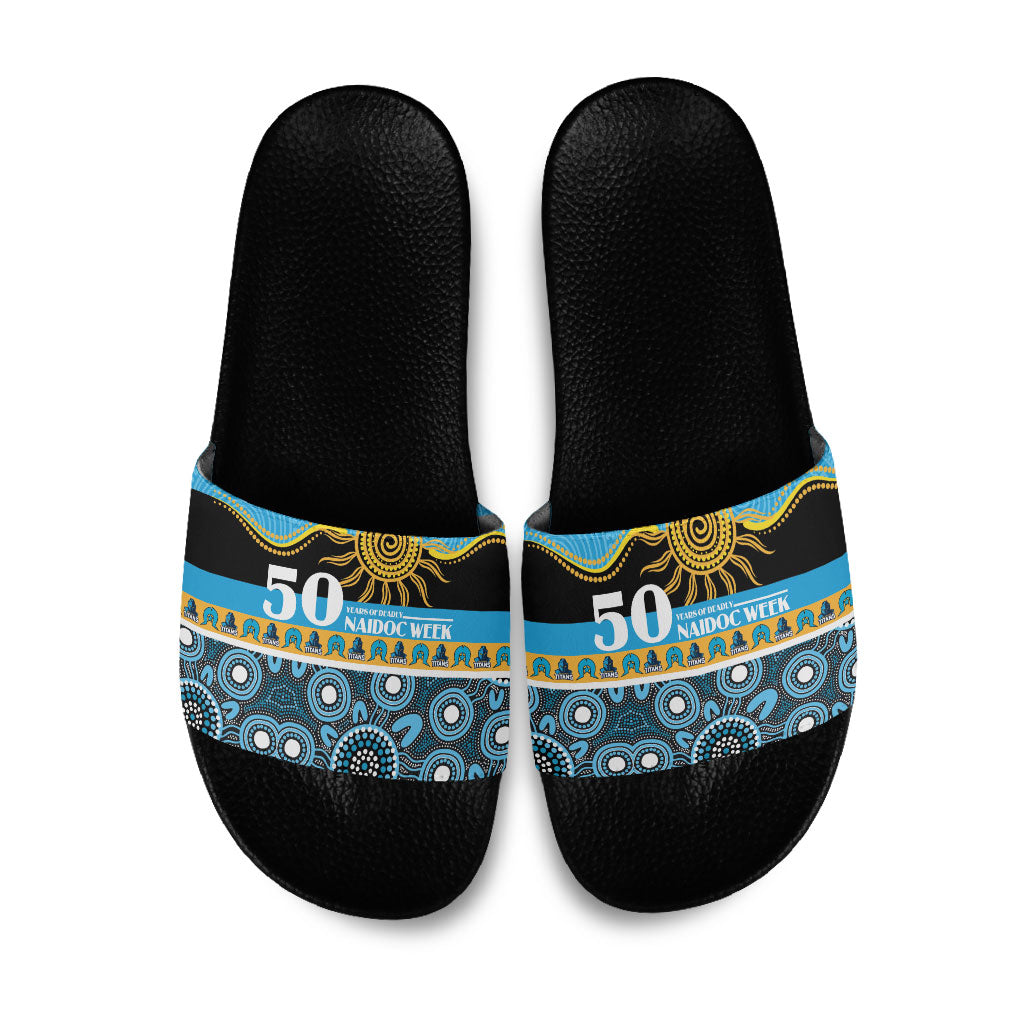 Titans NAIDOC Week Slide Sandals Aboriginal Torres Strait Islanders Vibe