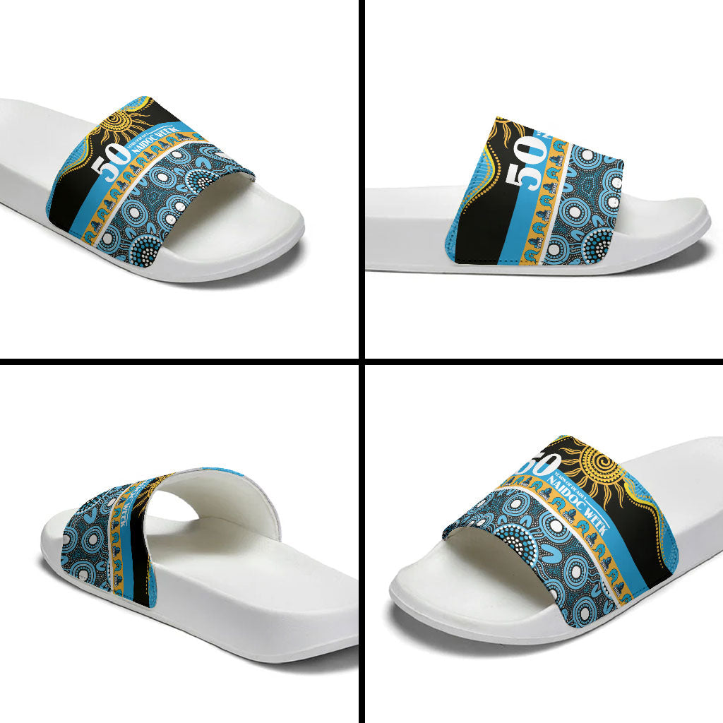 Titans NAIDOC Week Slide Sandals Aboriginal Torres Strait Islanders Vibe