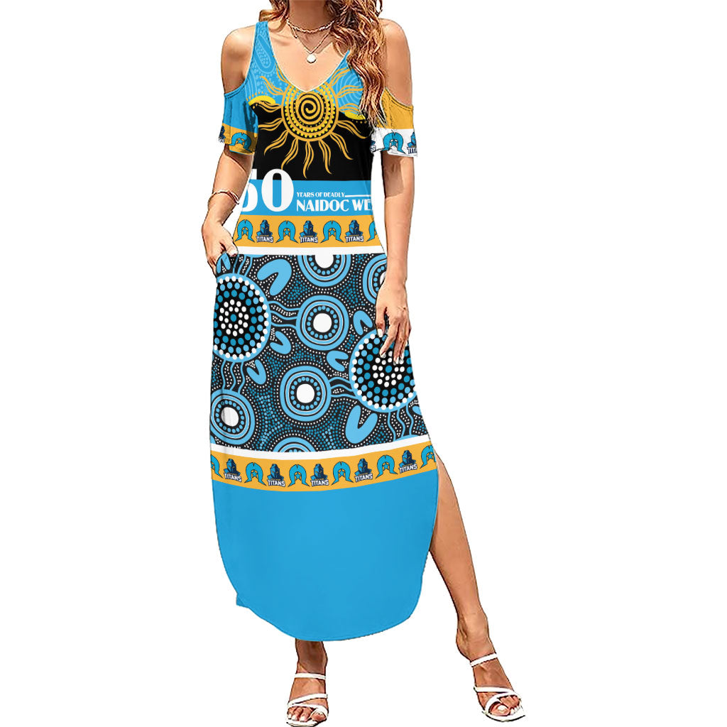 Titans NAIDOC Week Personalised Summer Maxi Dress Aboriginal Torres Strait Islanders Vibe