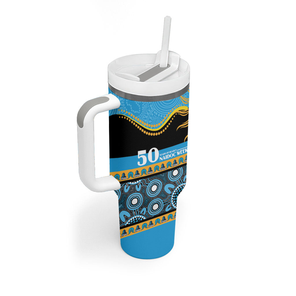 Titans NAIDOC Week Personalised Tumbler With Handle Aboriginal Torres Strait Islanders Vibe