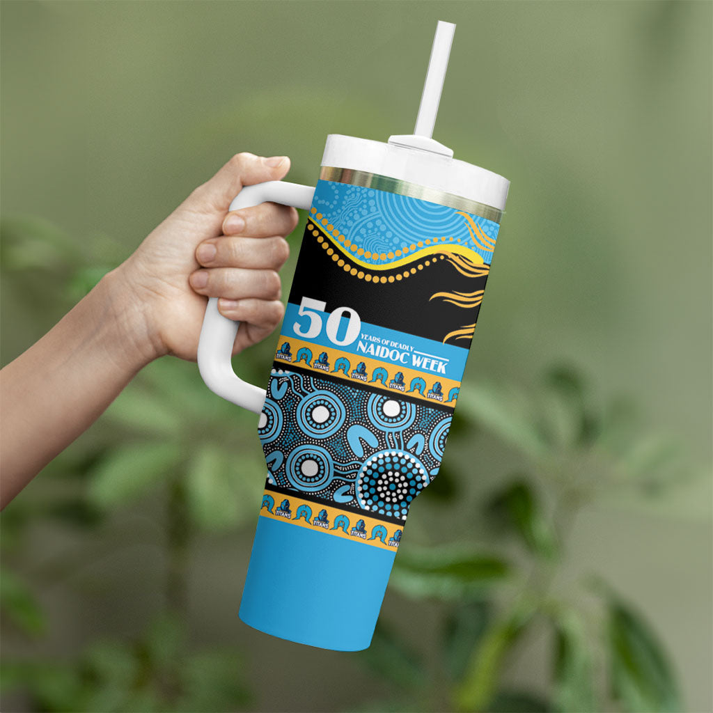 Titans NAIDOC Week Personalised Tumbler With Handle Aboriginal Torres Strait Islanders Vibe