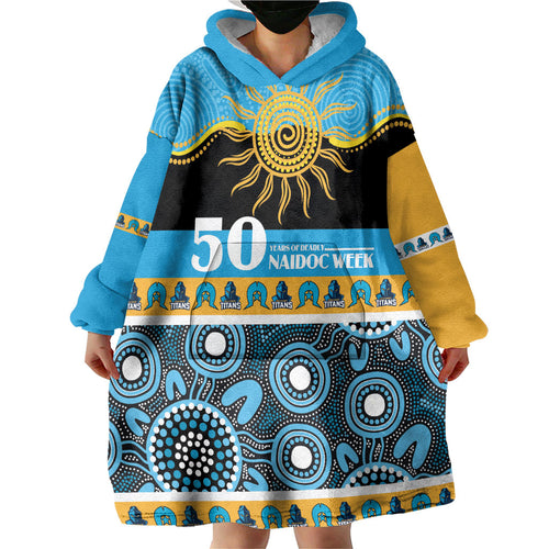 Titans NAIDOC Week Personalised Wearable Blanket Hoodie Aboriginal Torres Strait Islanders Vibe