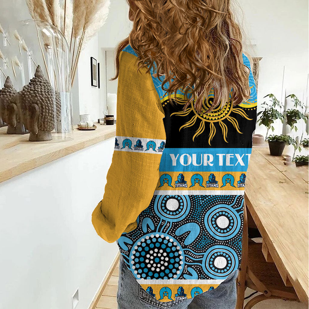 Titans NAIDOC Week Personalised Women Casual Shirt Aboriginal Torres Strait Islanders Vibe